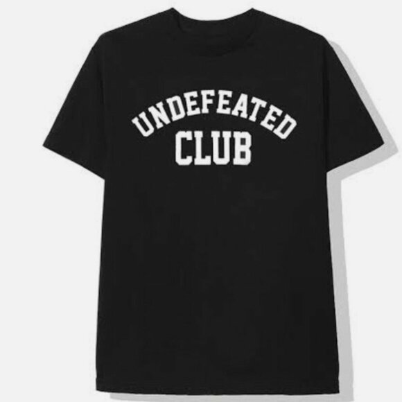 Anti Social Social Club X Undefeated "Club Undefeated" Tee Black 100% authentic - Picture 1 of 5